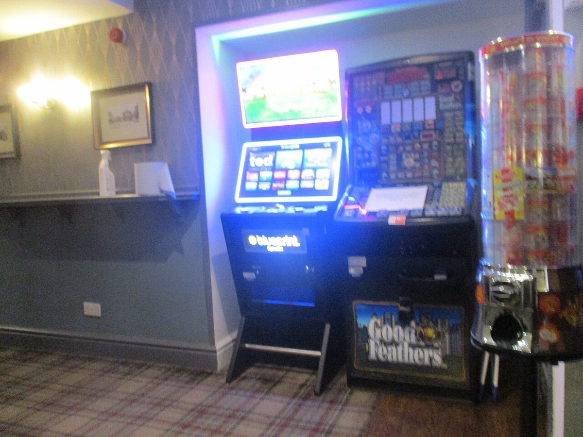 Spilleautomater i en pub i Wetherby i England